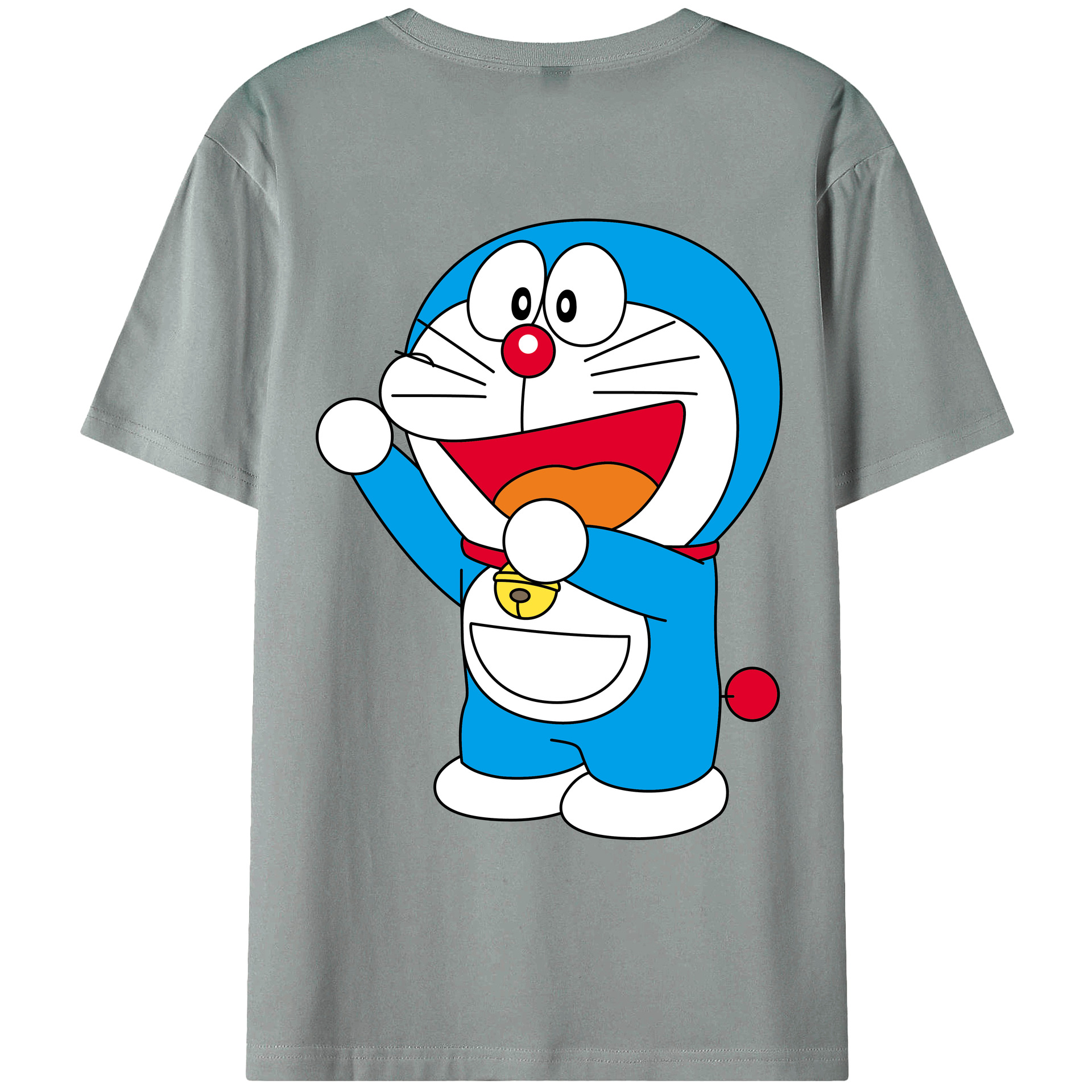（画像用） ドラえもん Doraemon 綿100％ メンズ半袖Tシャツ（バックプリント） 通気性